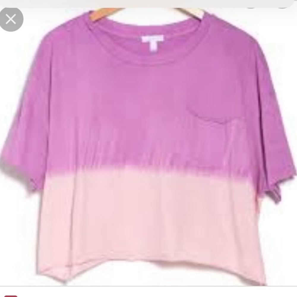 NWT ABOUND XS PURPLE PINK OMBRÉ XS OVERSIZED CROP